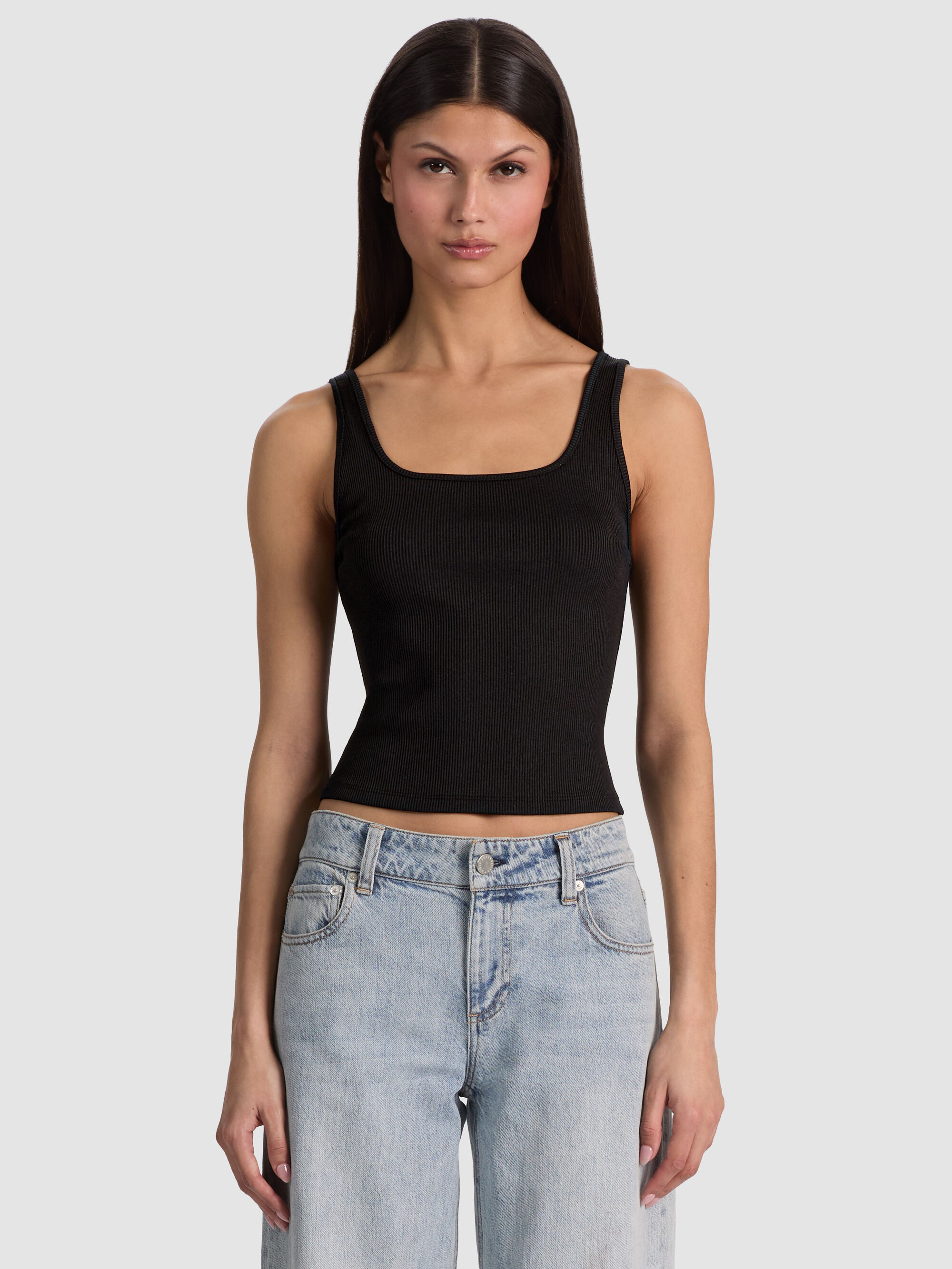DARYN RIBBED TANK | Alice + Olivia