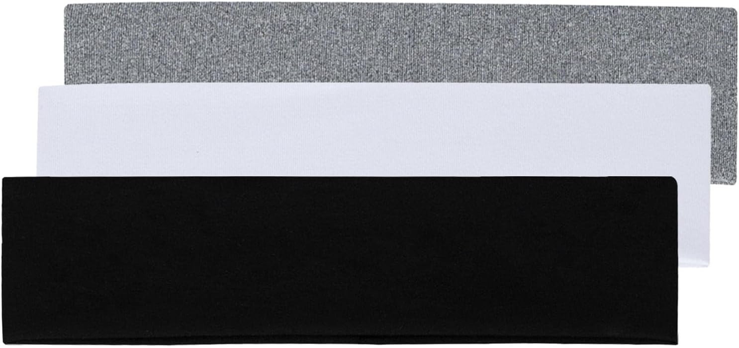 Yiwafu 3 Pack Yoga Headbands for Women, Non Slip Elastic Sweat Hairbands, Solid Color Head Accessories Headscarves Hair Hoop, Sweat-Absorbing Hairbands for Sports, Fitness, Running | Amazon (US)