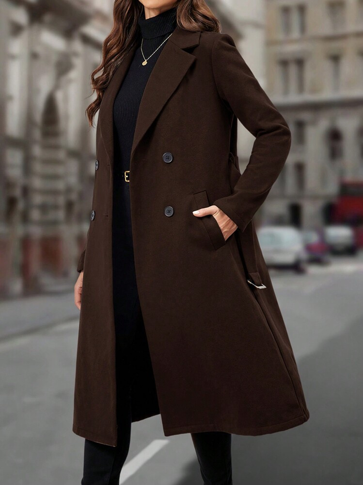 Shein Brown Coat  | SHEIN