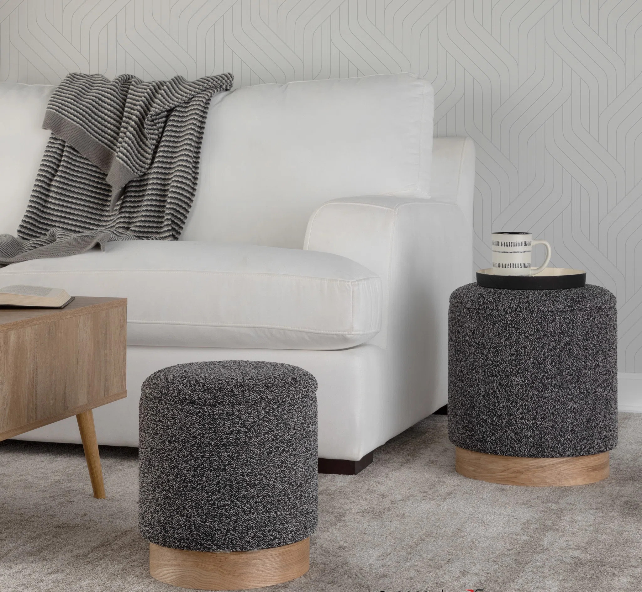Amelia-May Upholstered Ottoman (Set of 2) | Wayfair North America