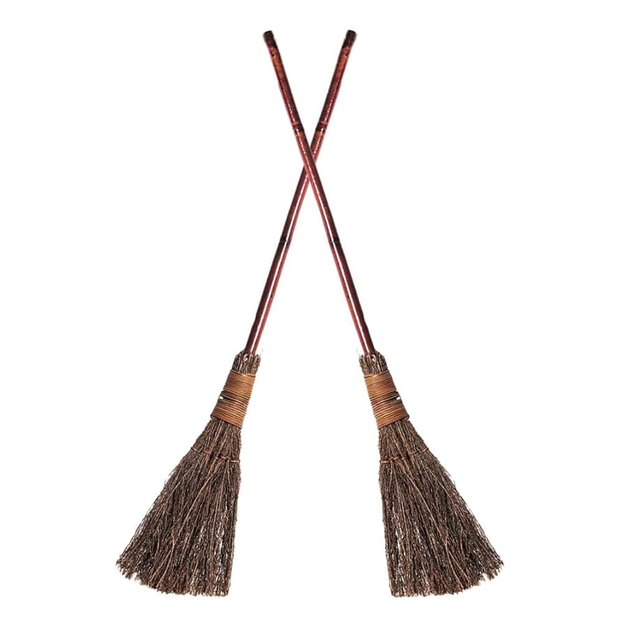 Cinnamon Scented Broom with Bamboo Handle (2-Pack) - 36" Heather Broom - Holiday Decor | Amazon (US)
