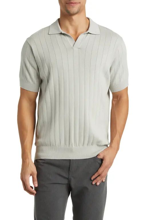 Frey's Crescent Rib Cotton Sweater Polo | Nordstrom