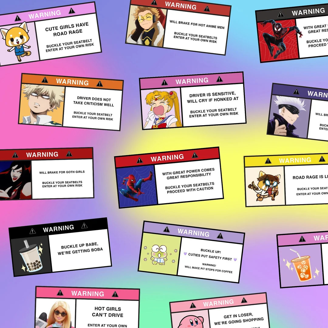 Custom Car Visor Sticker Anime Sticker Cartoon Sticker TV Show Character Movie Character Personal... | Etsy (US)