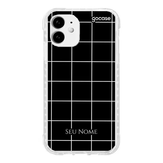 Capinha para celular Grid Lines - Preto | Gocase (BR)