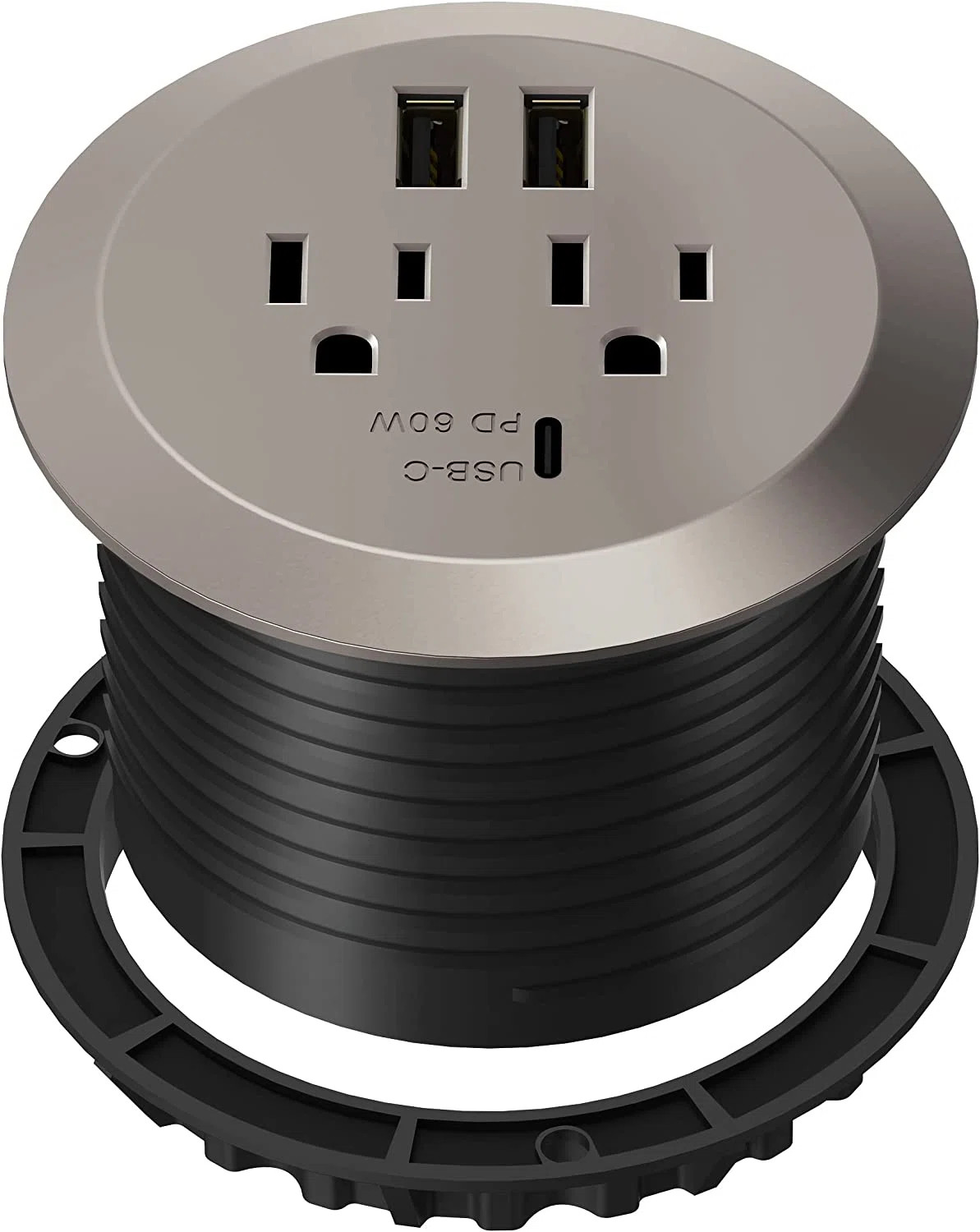 12-Amp Standard Combination Outlet Desk Grommet TTRP48APD60-NK | Wayfair North America