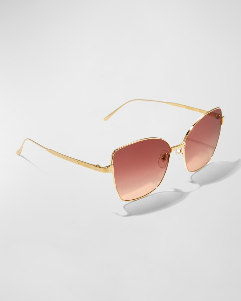 Cartier Metal Cat-Eye Sunglasses | Neiman Marcus