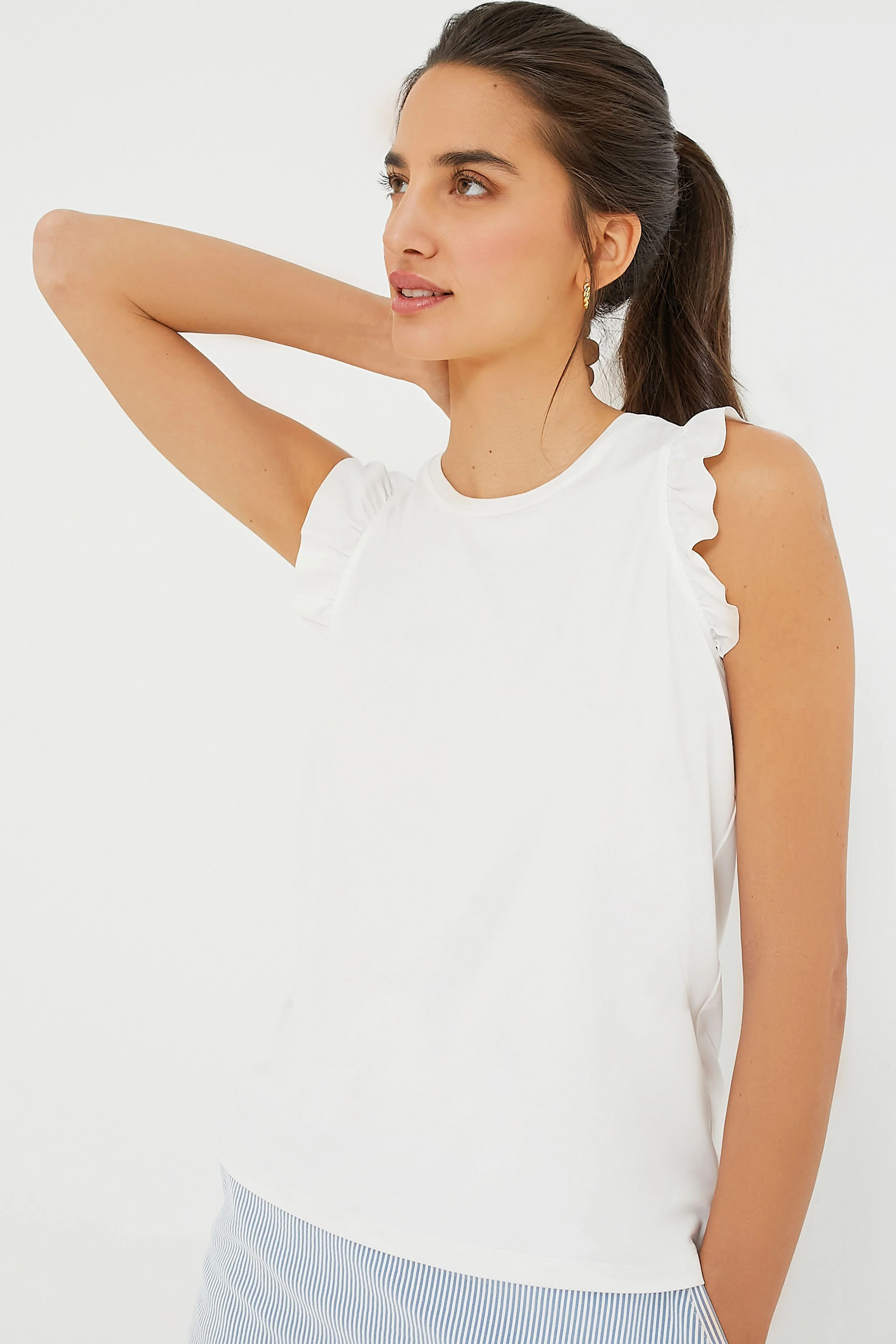 White Ruffle Lea Tank | Tuckernuck (US)