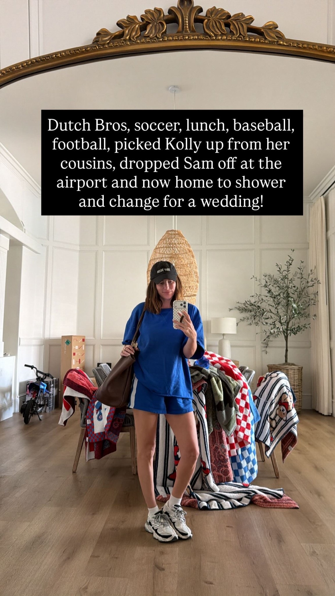 Dutch Bros, soccer, lunch, baseball, football, picked Kolly up from her cousins, dropped Sam off at the airport and now home to shower and change for a wedding!