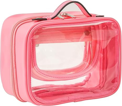Veki TSA Approved Toiletry Bag Transparent Makeup bag Double Travel Cosmetic bags Case Waterproof... | Amazon (US)