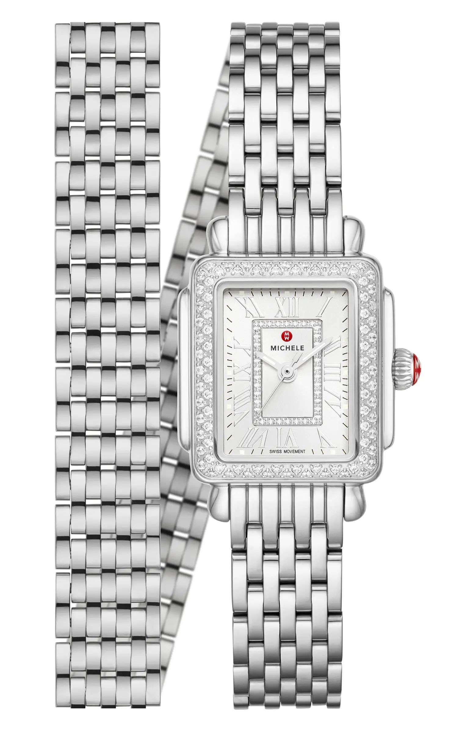 MICHELE Deco Madison Mini Diamond Head & Bracelet, 22mm | Nordstrom | Nordstrom