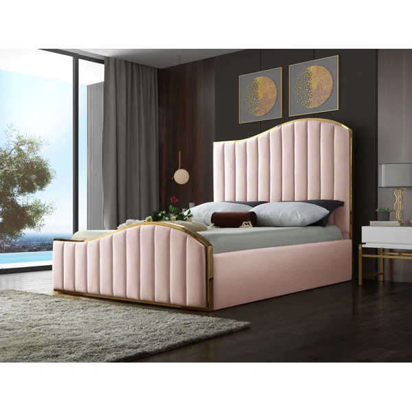 Wulff Velvet Upholstered Platform Bed | Wayfair North America