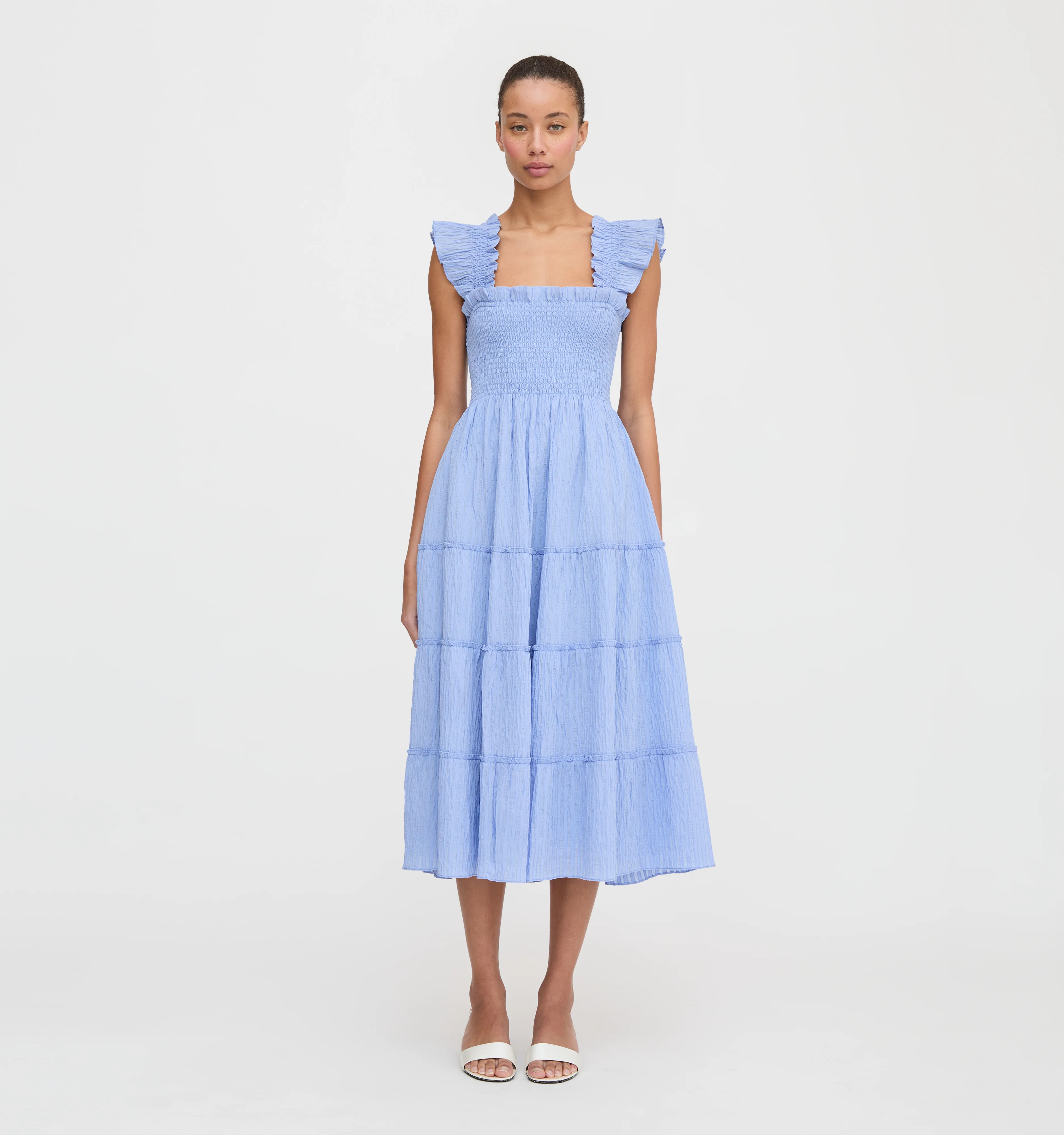 The Ellie Nap Dress | Bluebird Tonal Seersucker / M | 100% Cotton | Hill House Home | Hill House Home US