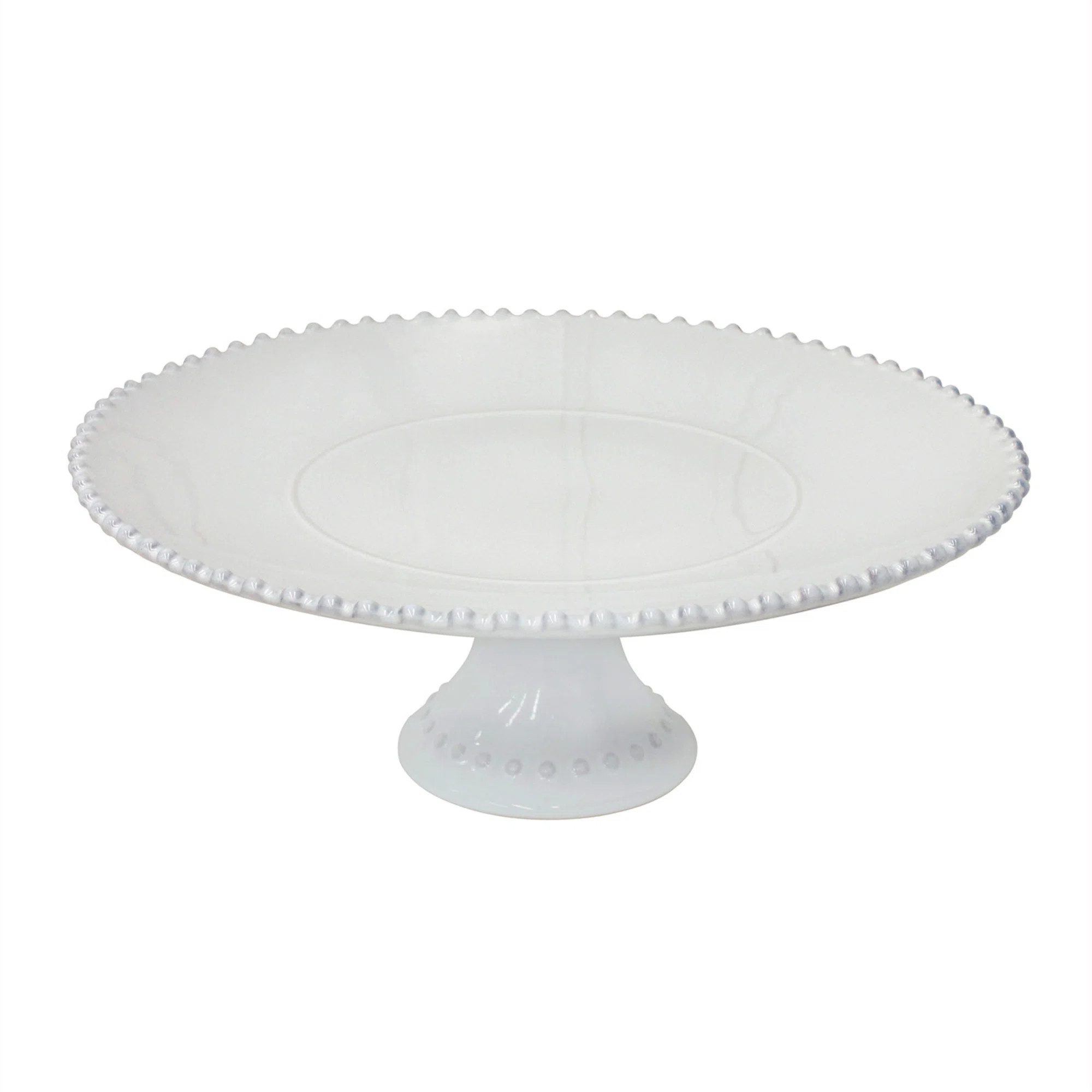 Pearl 13.5" Footed Plate, White | Wayfair North America