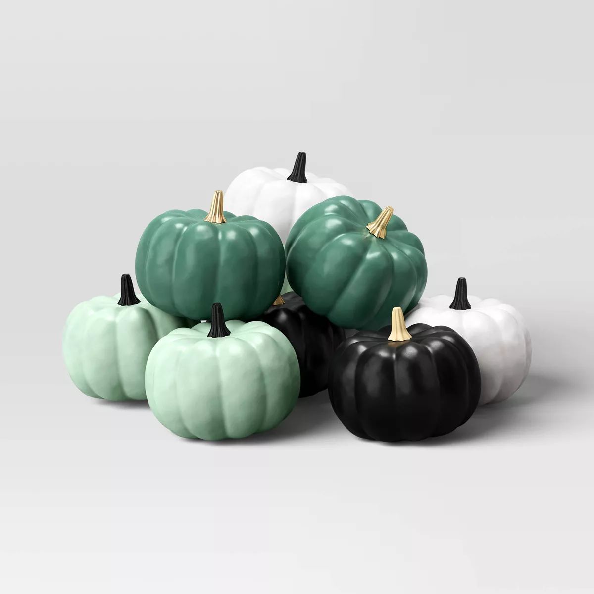 8pk Painted Halloween Pumpkins Black/White/Greens - Hyde & EEK! Boutique™ | Target