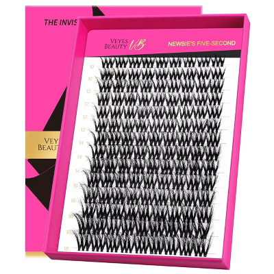 VEYESBEAUTY VBmuse  Lash Clusters Fluffy Individual Lash Extensions 3D Layered Volume Eyelashes Thin & Invisible Faux Mink Lash Mixed Length 10-18mm | Target