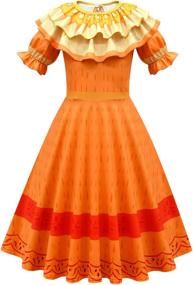 Kids Girls Isabela Dress Cosplay Costume Julieta Madrigal Princess Dress Skirt Suit for Child | Amazon (US)