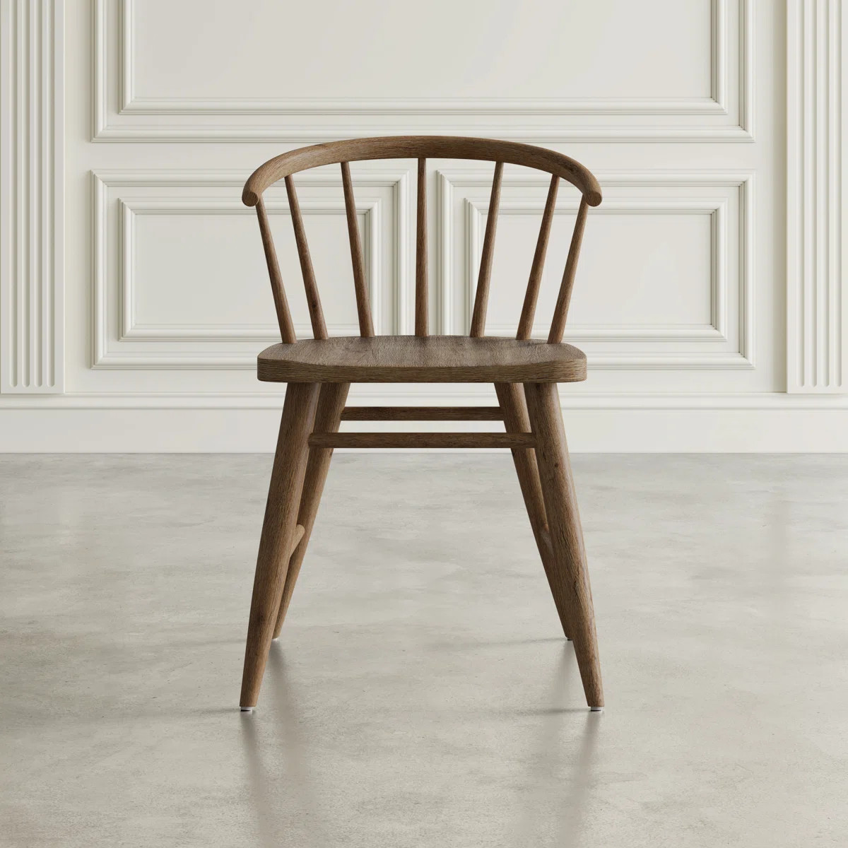 Crumpton Traditional Solid Wood Curved Back Spindle Dining Chair (Set of 2) | Wayfair North America