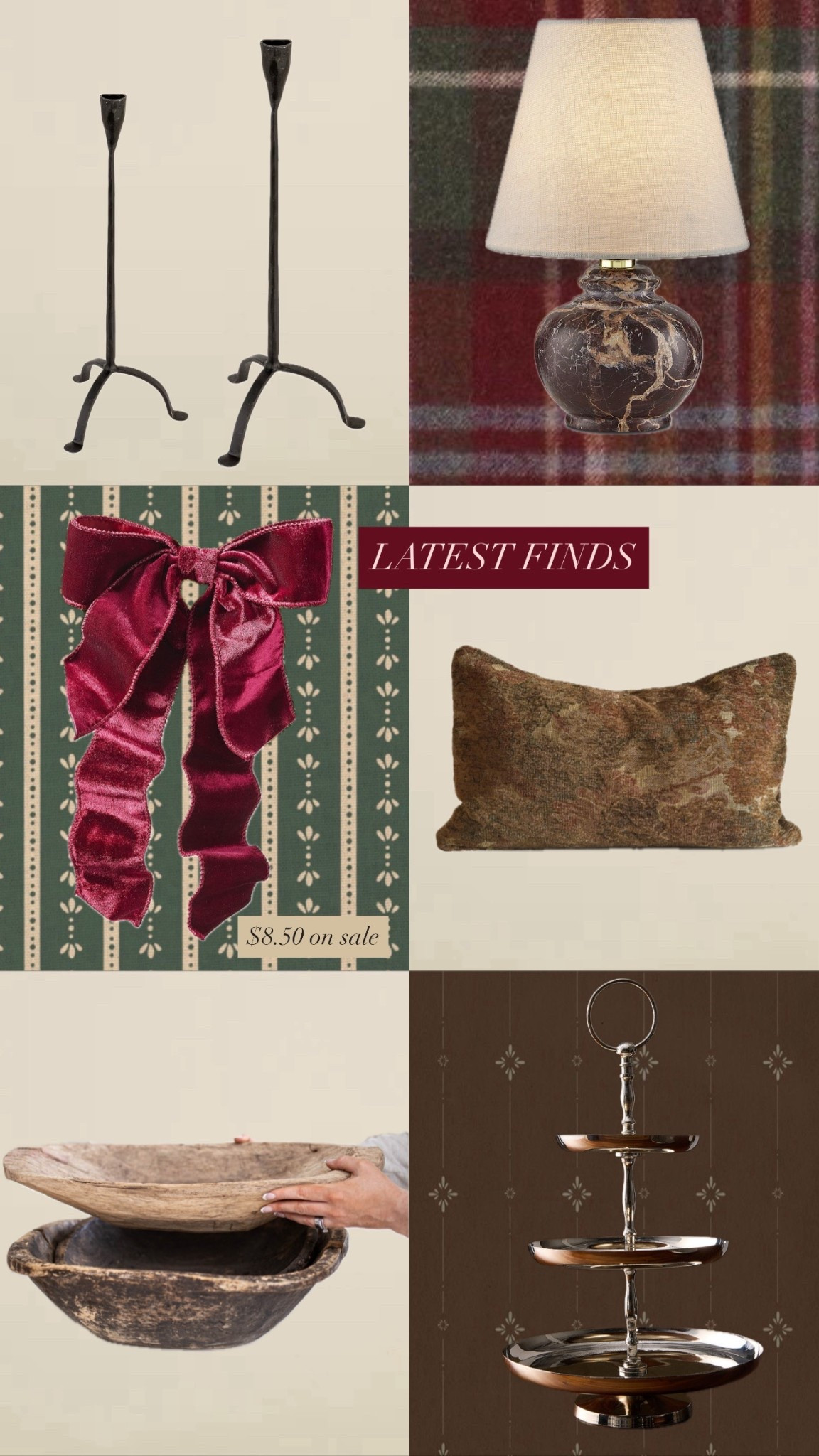 Latest home decor finds that would make the perfect gift this Christmas! 

#giftsforher #gifts #homedecorfinds #homedecor #lamp #bow #pillow #decorativepillow #candleholder #cakestand #kitchengifts #silvertray #silverdecor #neutraldecorfinds #vintagehomedecor #vintagefinds #doughbowl

#LTKHome #LTKFindsUnder100 #LTKGiftGuide