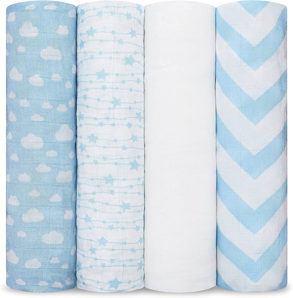 Comfy Cubs Muslin Swaddle Blankets Neutral Receiving Blanket Swaddling, Wrap for Boys and Girls, ... | Amazon (US)