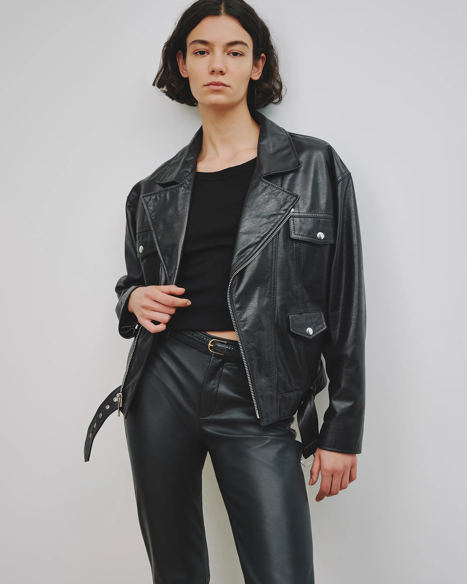 LENNY LEATHER BIKER JACKET | Nili Lotan