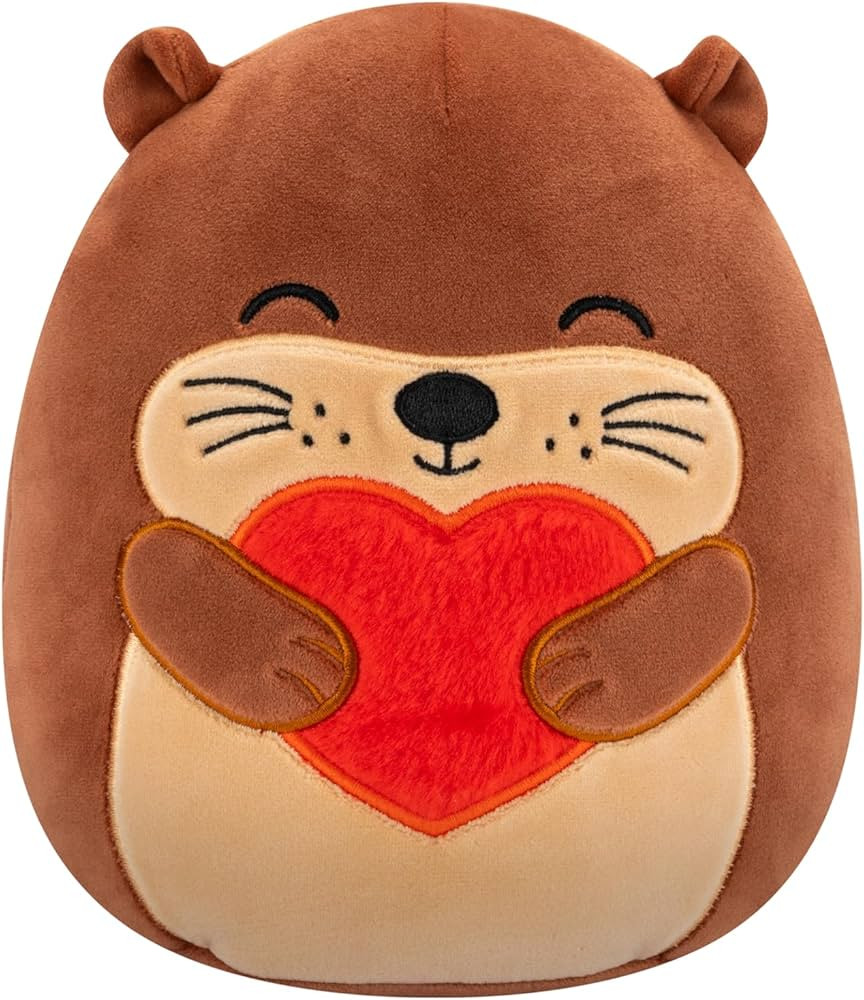 Squishmallows Original 5in Joanne The Brown Otter Holding Heart – Official Jazwares Valentine P... | Amazon (US)