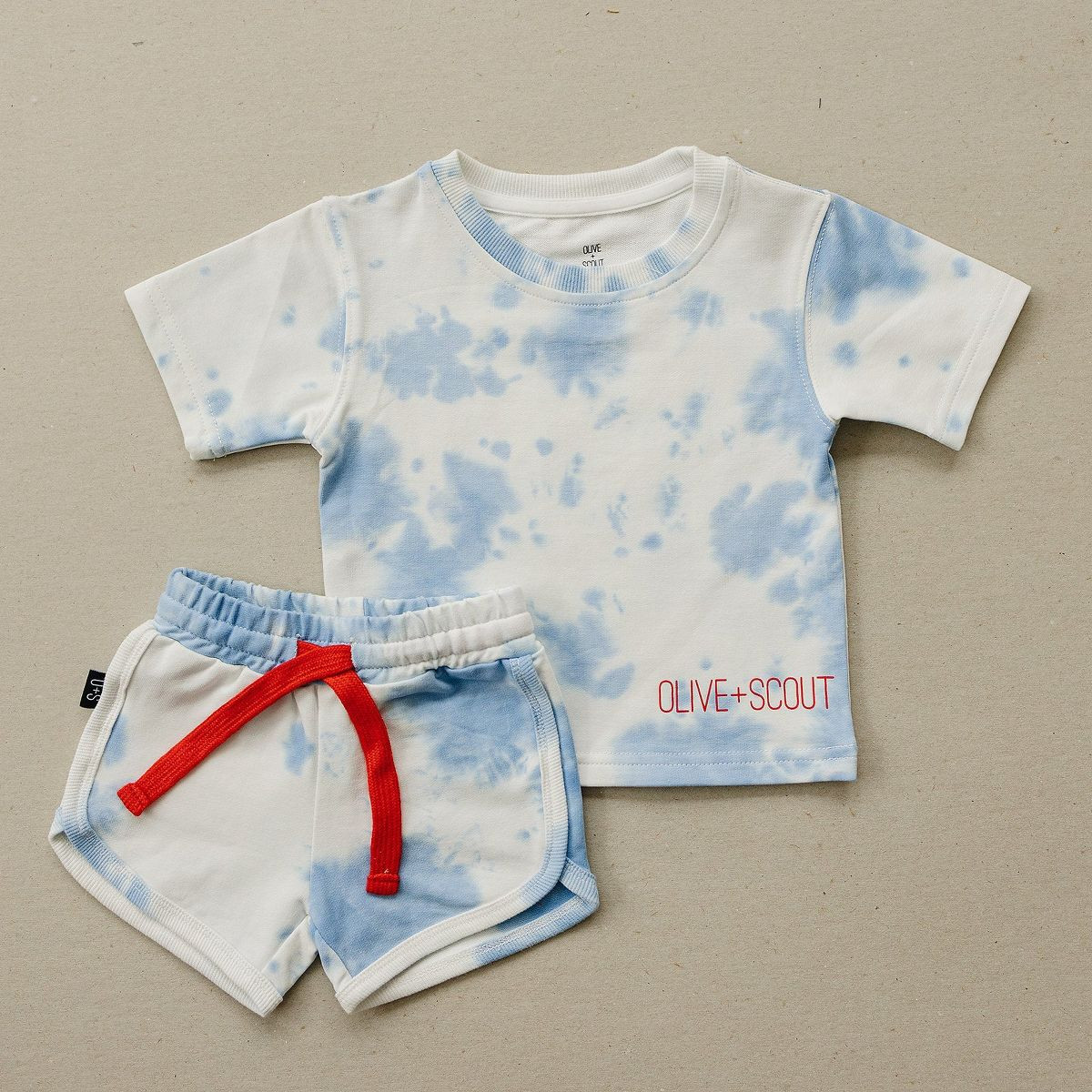 Kids Kai Tie Dye Short Sleeve Set - Olive + Scout | Target