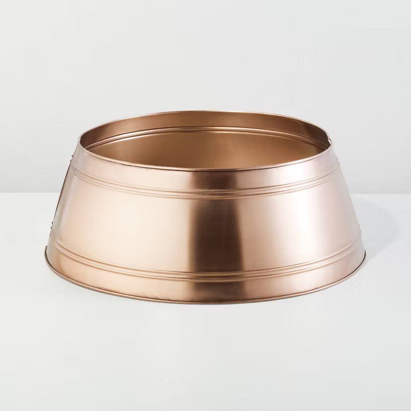 26" Banded Stripe Metal Christmas Tree Collar - Hearth & Hand™ with Magnolia | Target