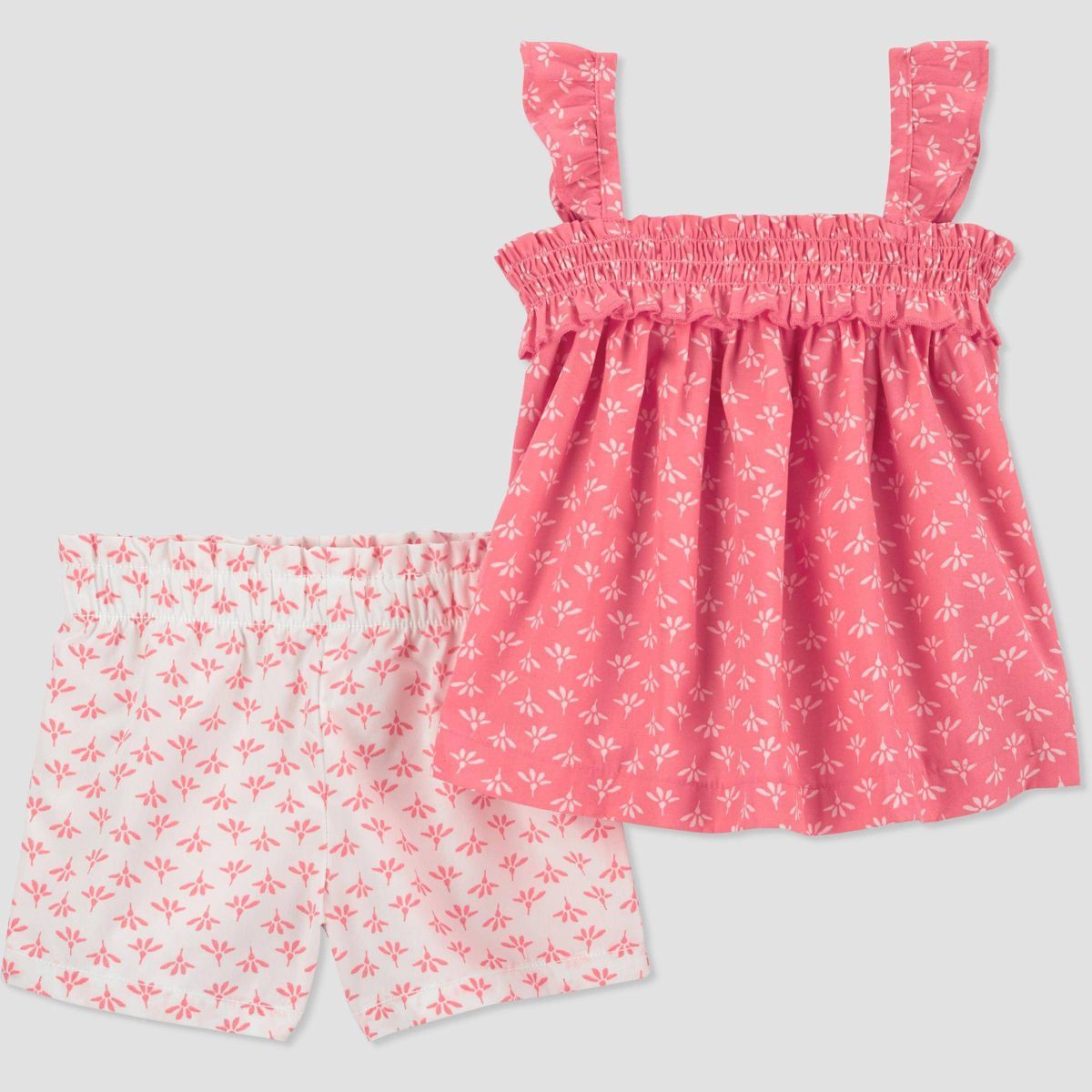 Carter's Just One You® Baby Girls' Floral Top & Bottom Set - Red/White | Target