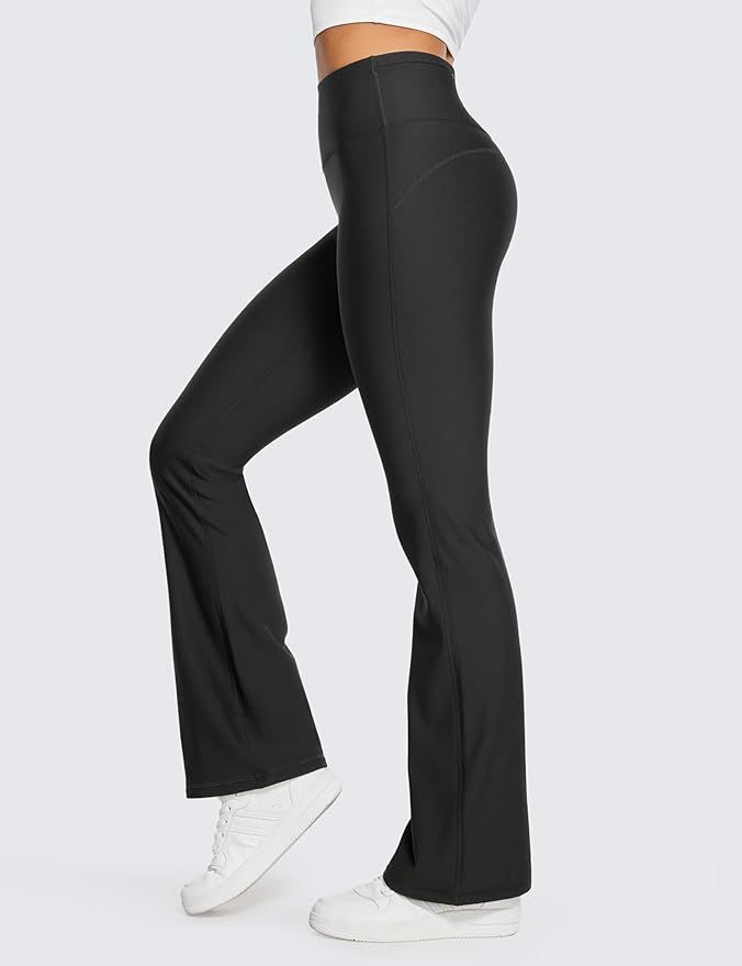 CRZ YOGA Womens Fleece Lined Flare Leggings 31" Bootcut Yoga Pants Tummy Control Winter Thermal W... | Amazon (US)