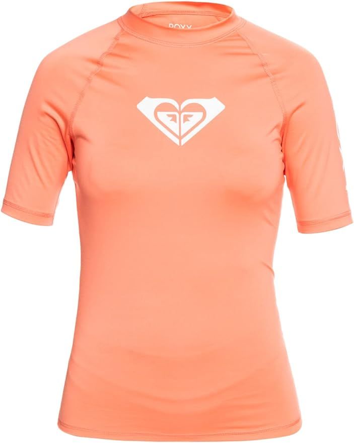 Roxy Women's Whole Hearted - Short Sleeve Rash Vest for Young Women Rash Guard Shirt (Pack of 1) | Amazon (UK)