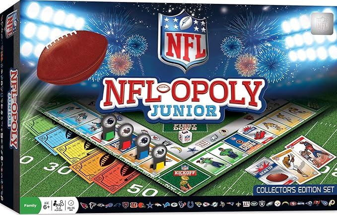 MasterPieces NFL-Opoly Junior Board Game, Collector's Edition Set, For 2-4 Players, Ages 6+ | Amazon (US)