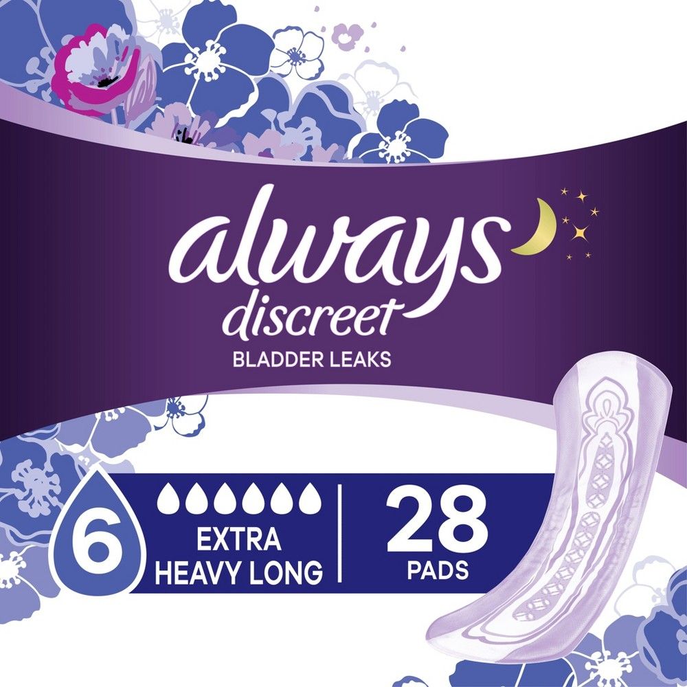 Always Discreet Incontinence and Postpartum Pads for Women - Extra Heavy Absorbency - Long Length -  | Target