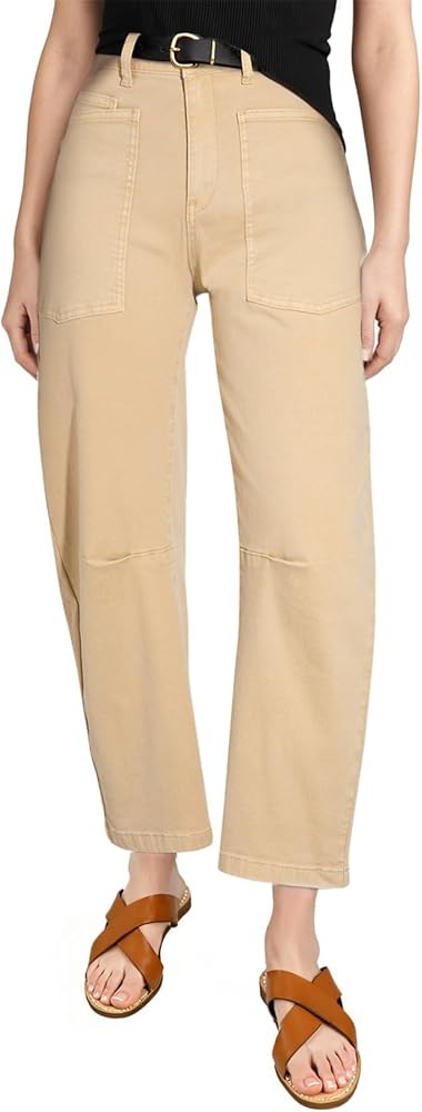 EVALESS Womens Baggy Barrel Jeans High Waisted Wide Leg Boyfriend Denim Ankle Pants | Amazon (US)