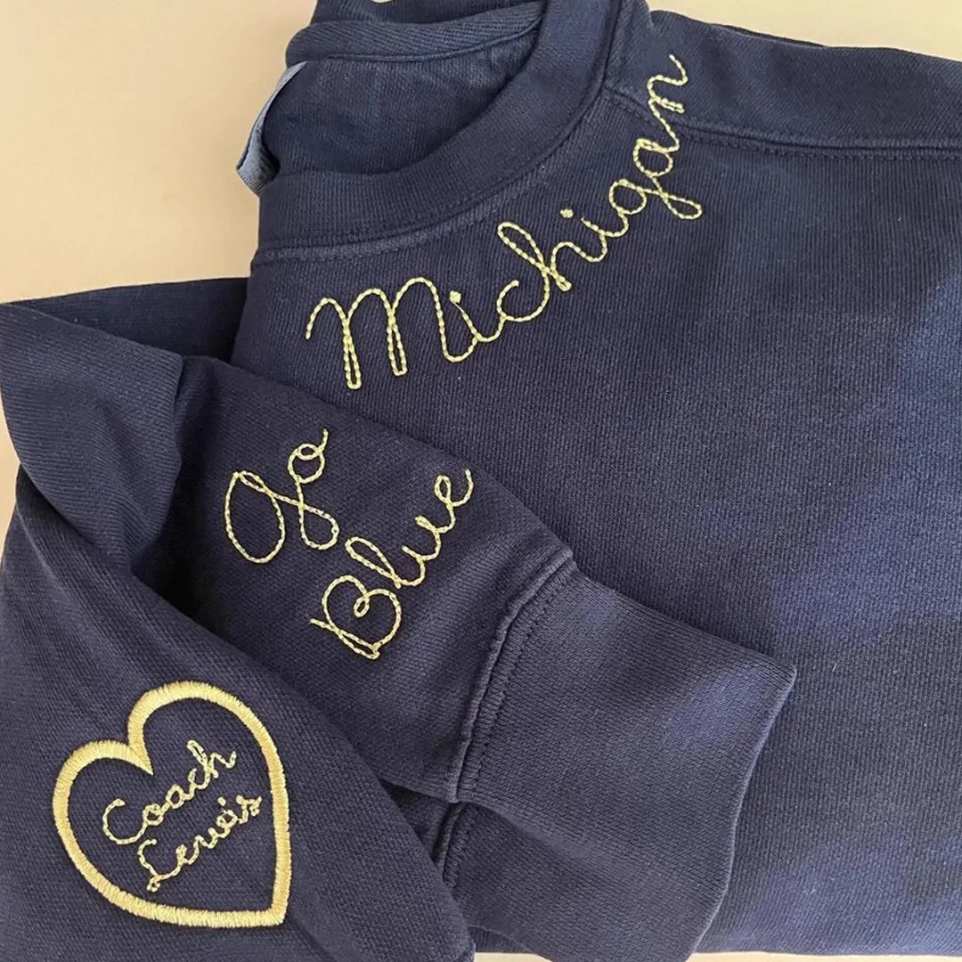 Custom High school Mascot Embroidered Sweatshirt, Comfort Colors Embroidered Collar, Football Fan... | Etsy (US)