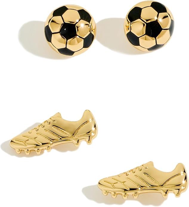 Sport Themed Statement Earrings 2 Pairs Novelty Stud Earrings for Women Sports Jewelry Gift | Amazon (US)