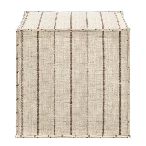 Joss & Main Era 21'' Wide Square Striped Cube Ottoman | Birch Lane | Birch Lane