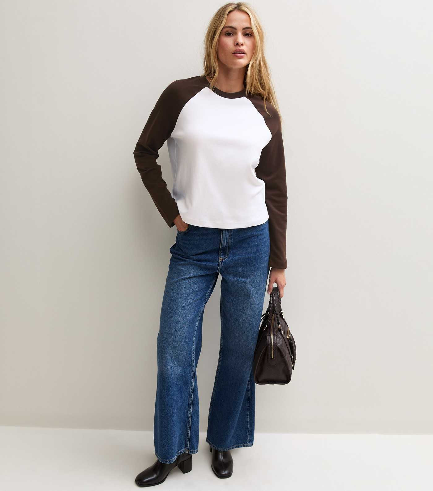 Premium Brown Heavyweight Cotton Raglan Sleeve Top | New Look | New Look (UK)