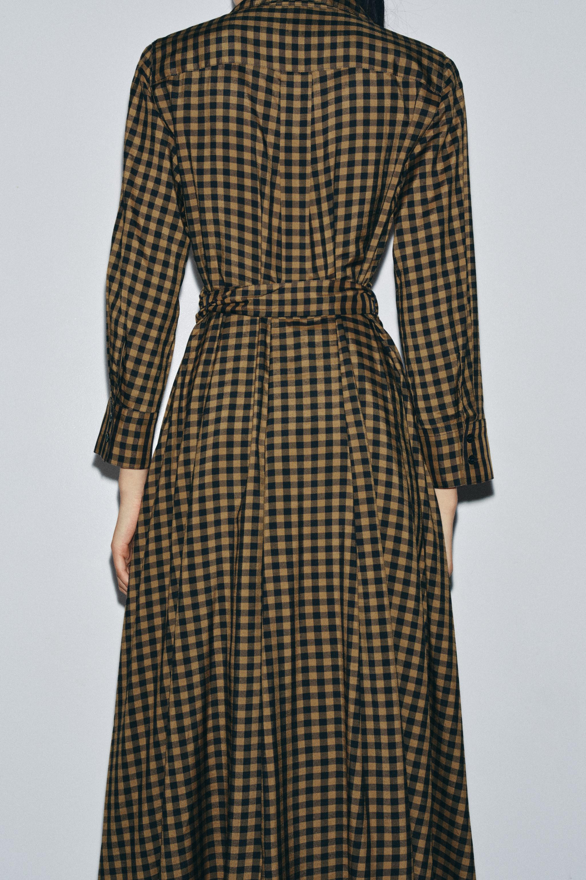 ZW COLLECTION PLAID SHIRT DRESS | Zara US