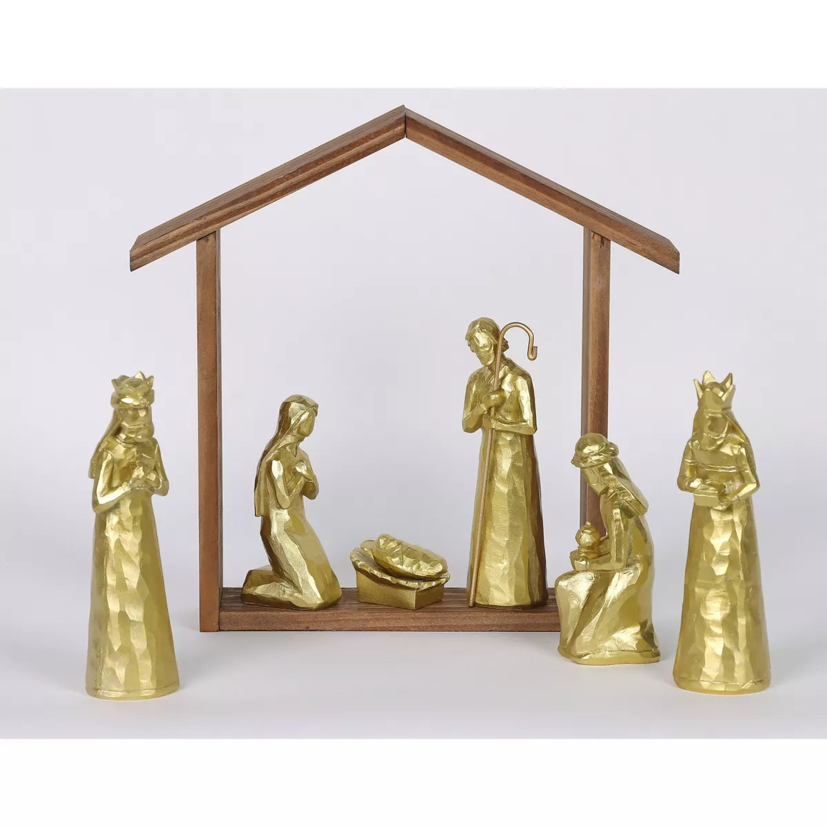 7pc Metallic Christmas Nativity Scene Figurine Set - Wondershop™ Gold | Target