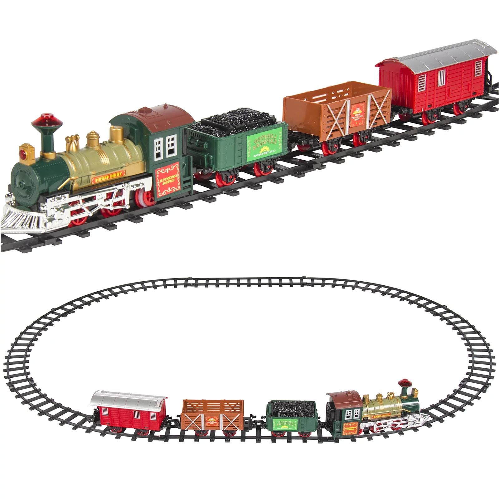 Best Choice Products Kids Classic Electric Railway Train Car Track Play Set Toy w/ Music, Lights ... | Walmart (US)