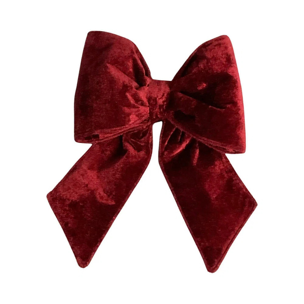 The Holiday Aisle® 12" x 15" Plush White Velvet Christmas Bow | Wayfair North America