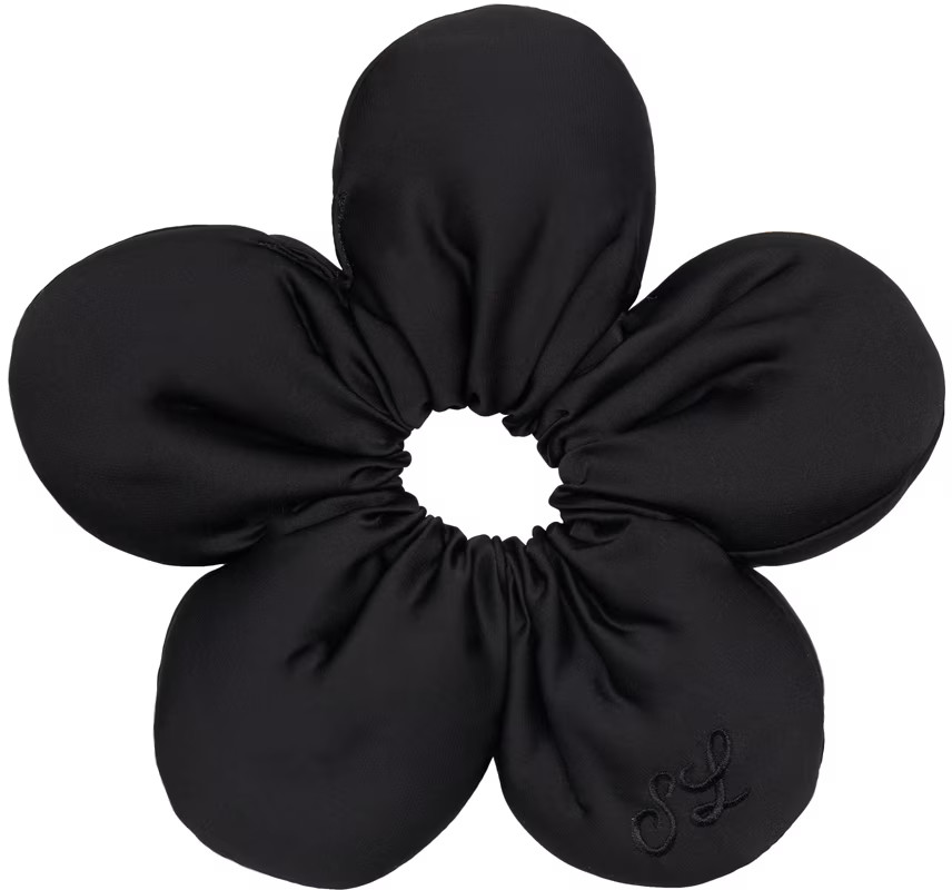 SSENSE Exclusive Black Flower Power 2.0 Scrunchie | SSENSE