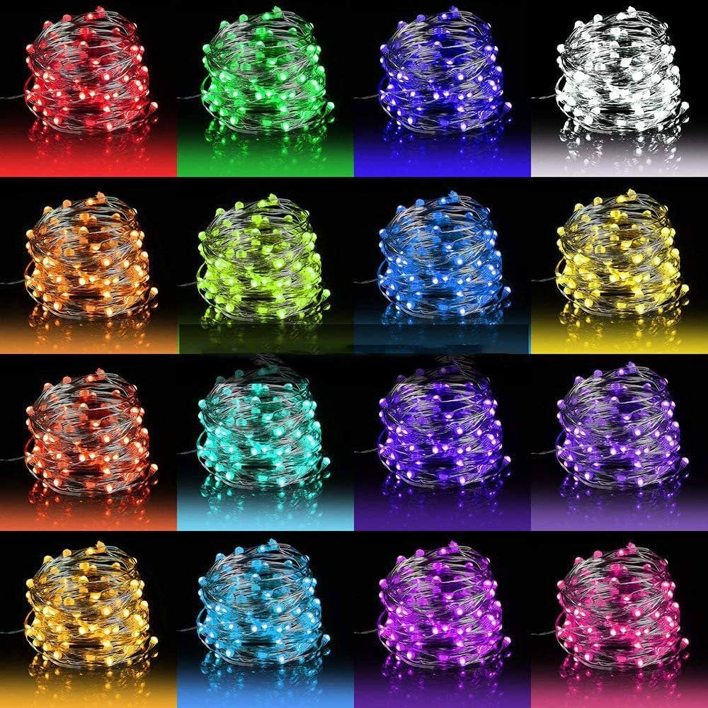OMIKA LED Fairy Lights 33FT 100 LEDs Battery Operated String Lights, Waterproof Multi Color Chang... | Amazon (US)