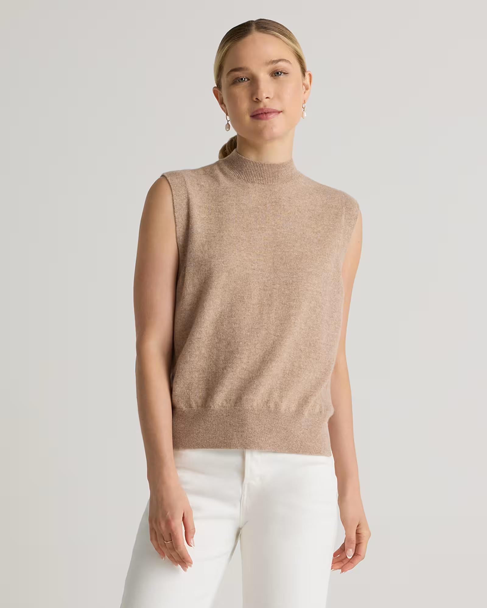 Mongolian Cashmere Mock Neck Sweater Vest | Quince