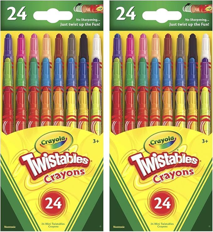 Mini Twistables Crayons, 24 Classic Colors Non-Toxic Art Tools for Kids & Toddlers 3 & Up, Great ... | Amazon (US)