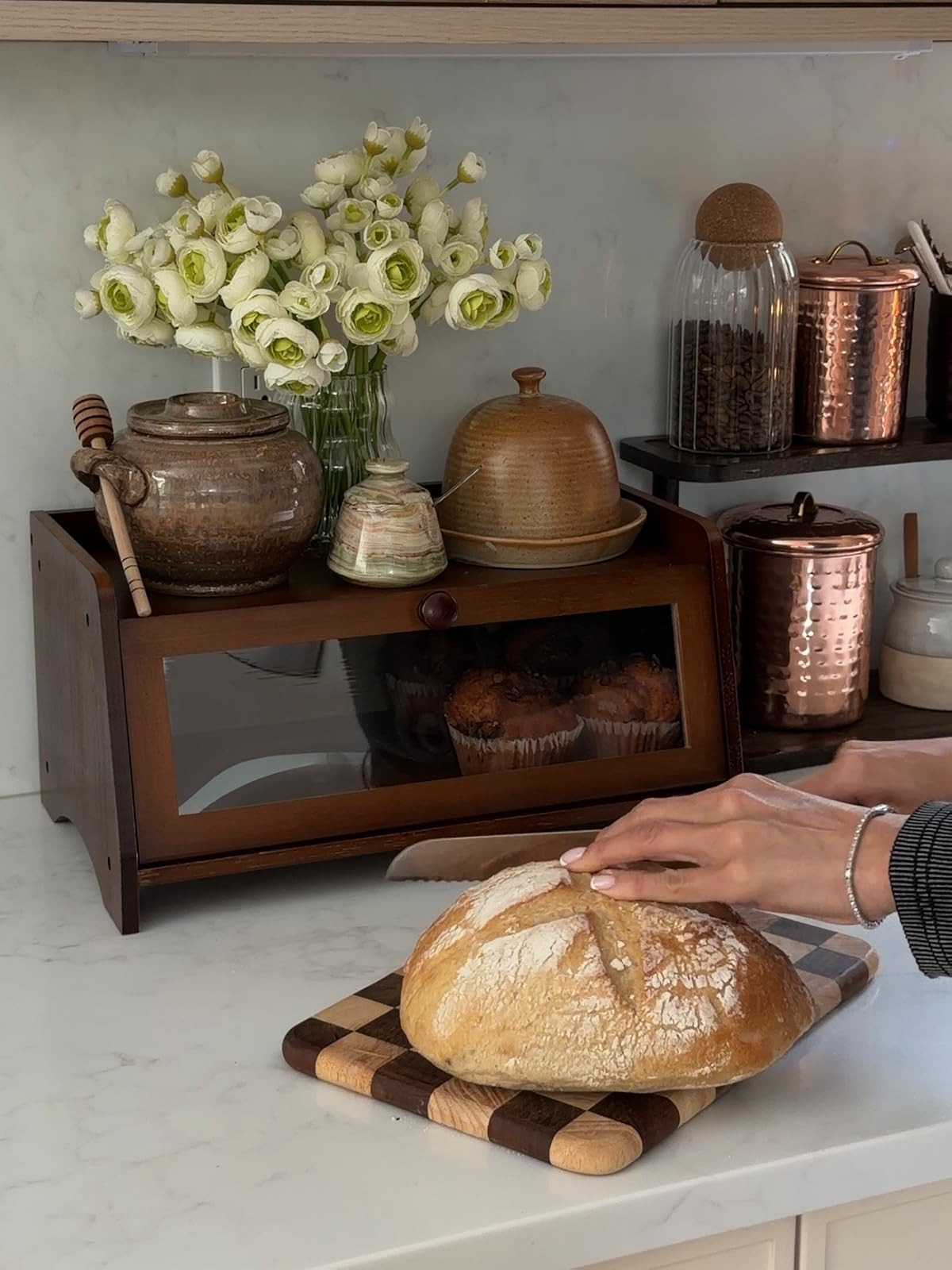 Check out this vintage bread box! Keeps bread fresh while adding a touch of farmhouse charm. Perf... | Amazon (US)