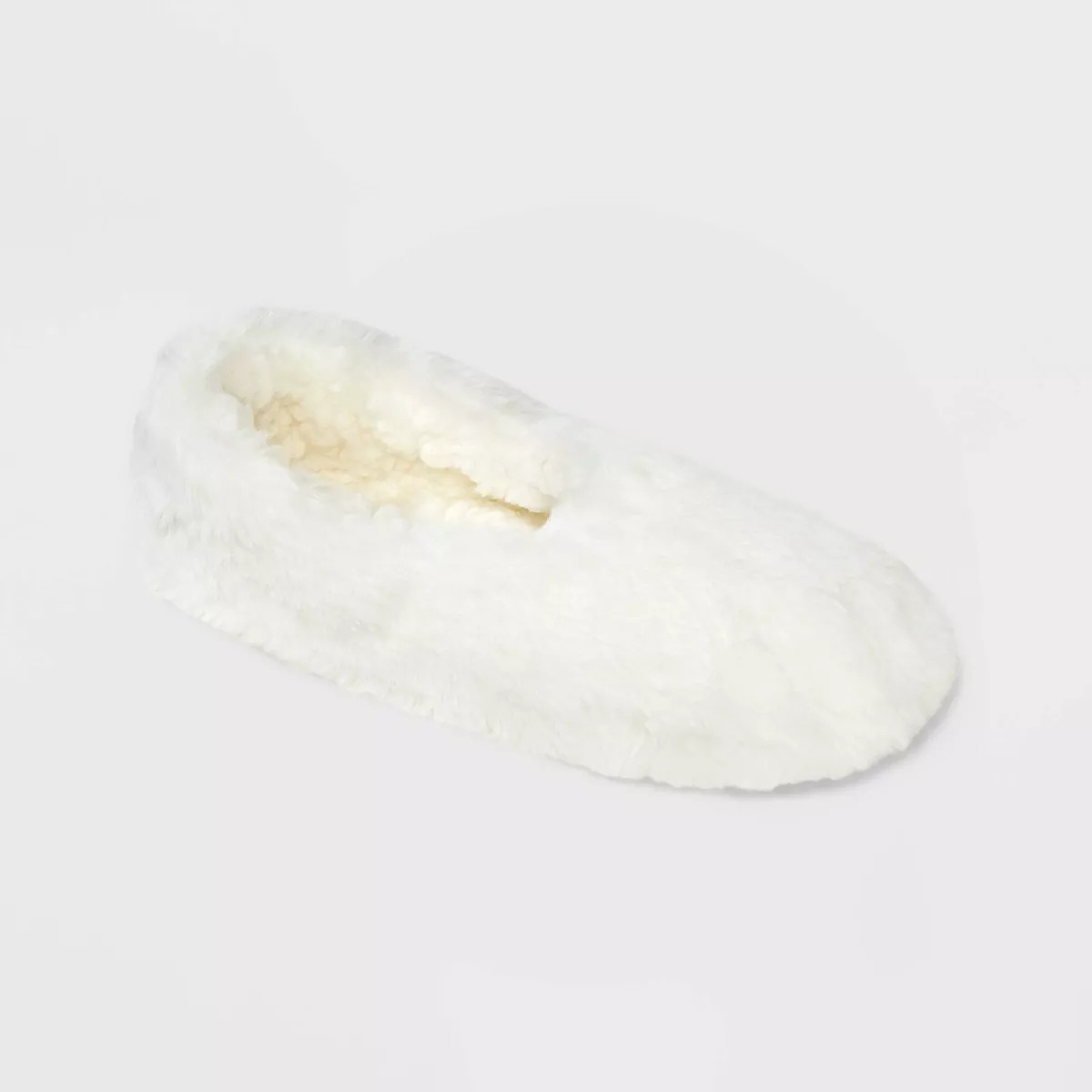 Women's Faux Fur Cozy Pull-On Slipper Socks | Target