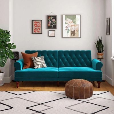 Novogratz Upholstered Velvet Cassidy Convertible Couch | Ashley | Ashley Homestore