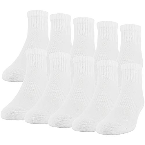 Gildan Men's Active Cotton Ankle Socks, 10-Pairs, White, Shoe Size: 6-12 | Amazon (US)