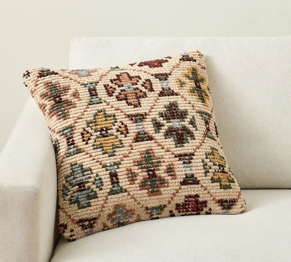 Sadie Hand Knotted Pillow Cover, 20"", Ivory Multi | Pottery Barn (US)